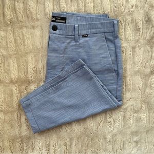 Hurley Mens Light Blue Heathered Hybrid Shorts 34